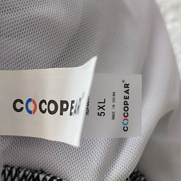 Swimsuit Cocopear 5XL NWT Green Black leaf print romper Plus Size One Piece - Picture 8 of 9